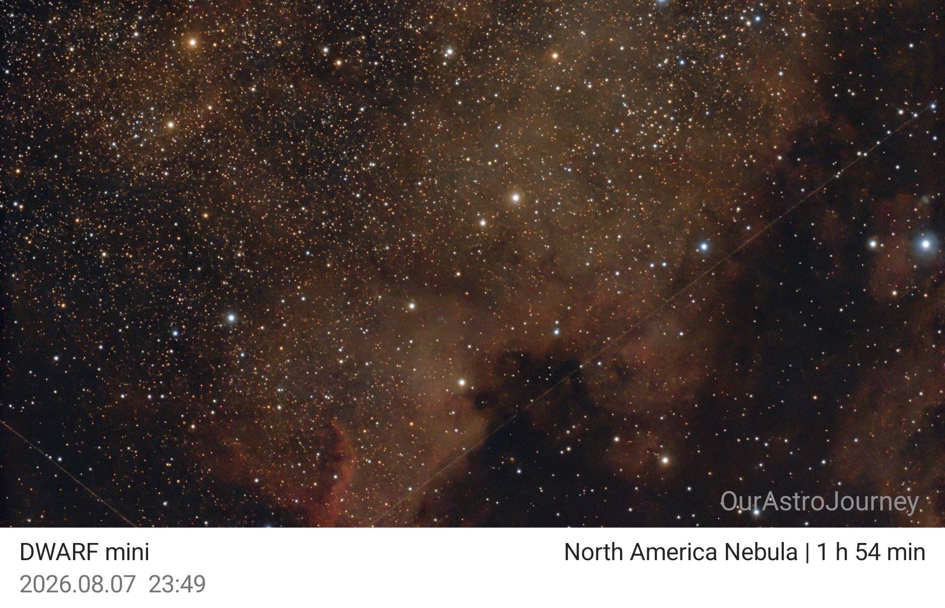 North America Nebula captured with the Dwarf Mini